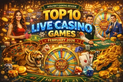 Top 10 Most Played Live Casino Bitcoin games – February 2026s