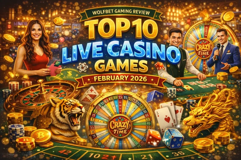 Top 10 Most Played Live Casino Bitcoin games – February 2026s